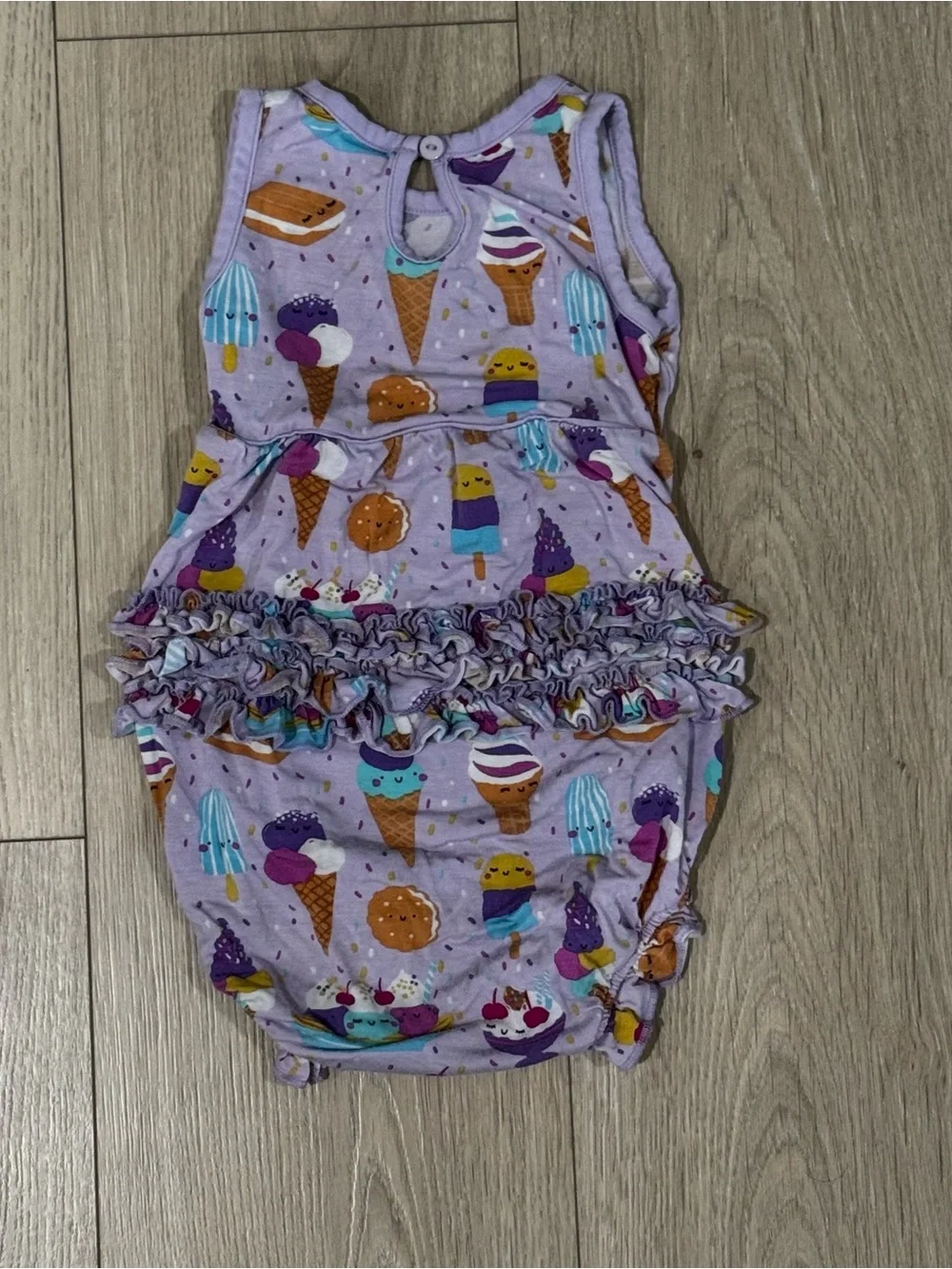 Little Sleepies Wildberry Ice Cream Social Print Bubble Romper